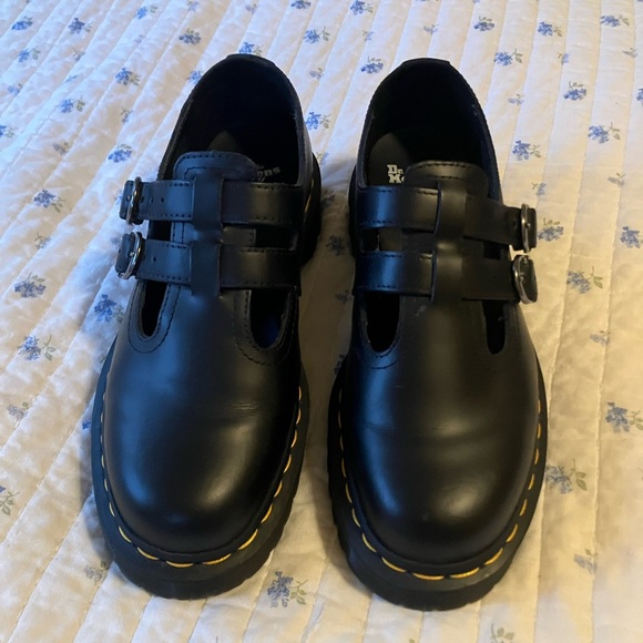 Dr. Martens 8065 II Bex Smooth Leather Platform Mary Jane Shoes - Picture 2 of 8